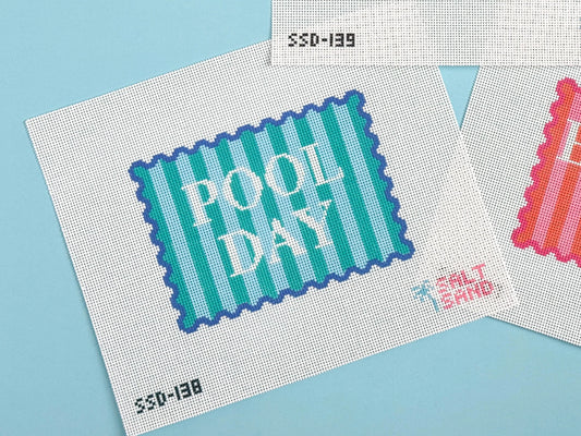 Pool Day Needlepoint Canvas