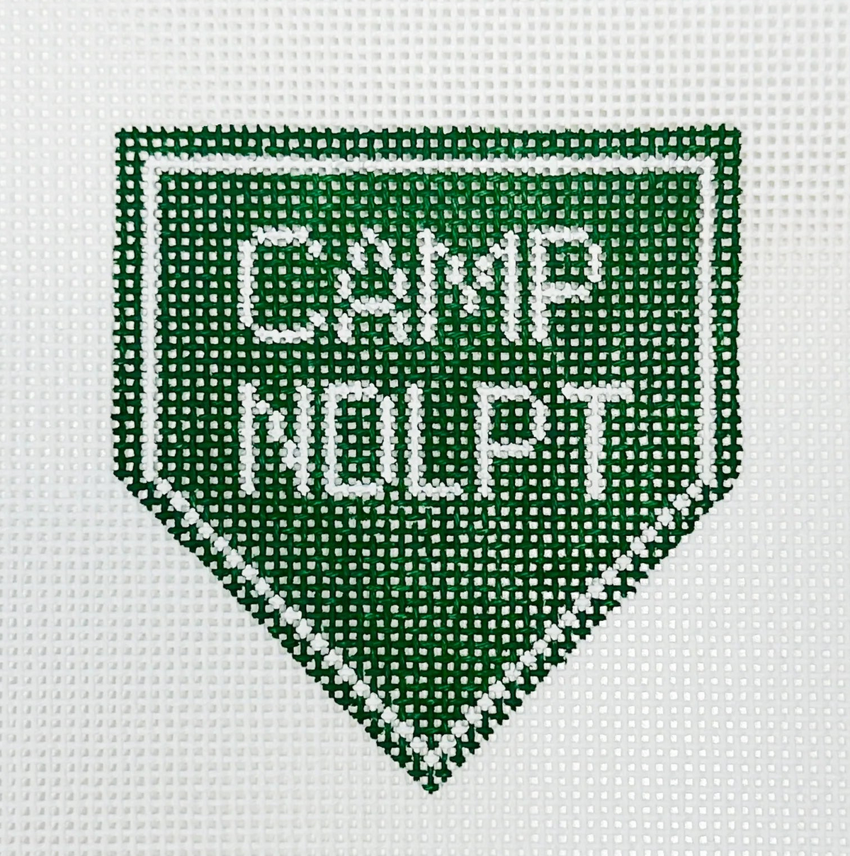 Green Camp NDLPT Bag Charm Needlepoint Canvas