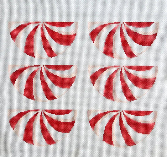 Large Peppermint Garland Needlepoint Canvas