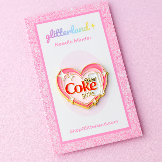 Diet Soda Girlie Heart Needle Minder