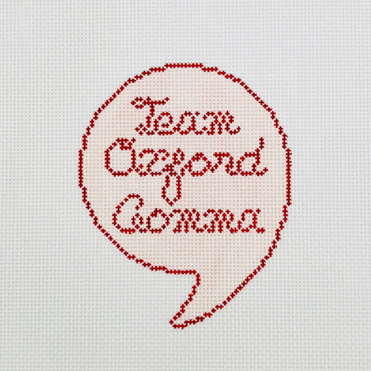 Team Oxford Comma Needlepoint Canvas