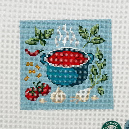Sunday Sauce Needlepoint Canvas