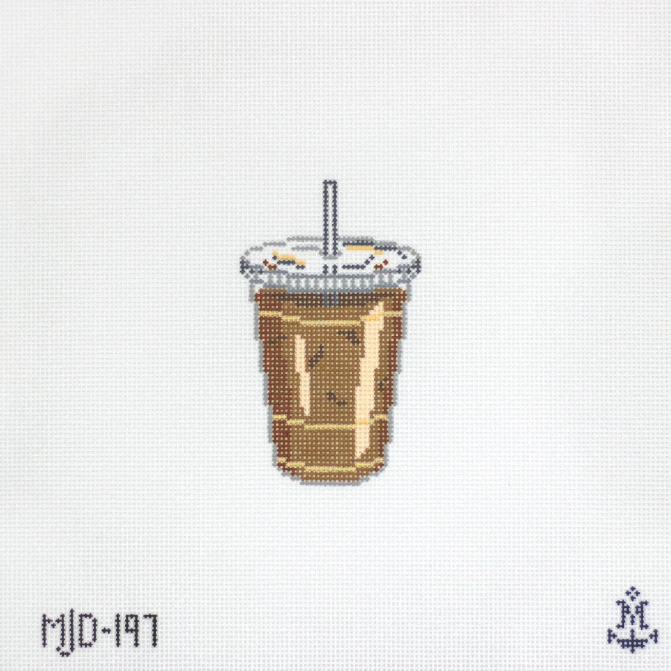Iced Coffee Needlepoint Canvas