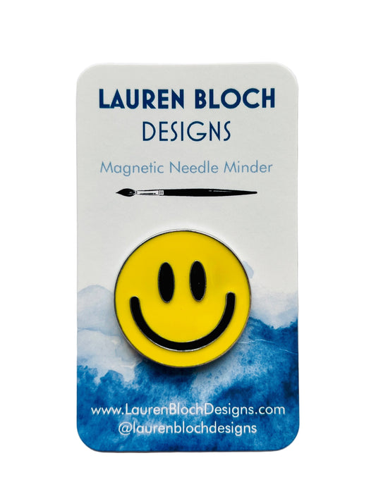Yellow Smiley Face Needle Minder