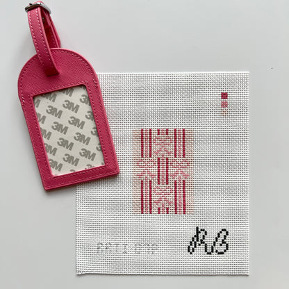 Self Finishing Set: Striped Bows and Pink Luggage Tag