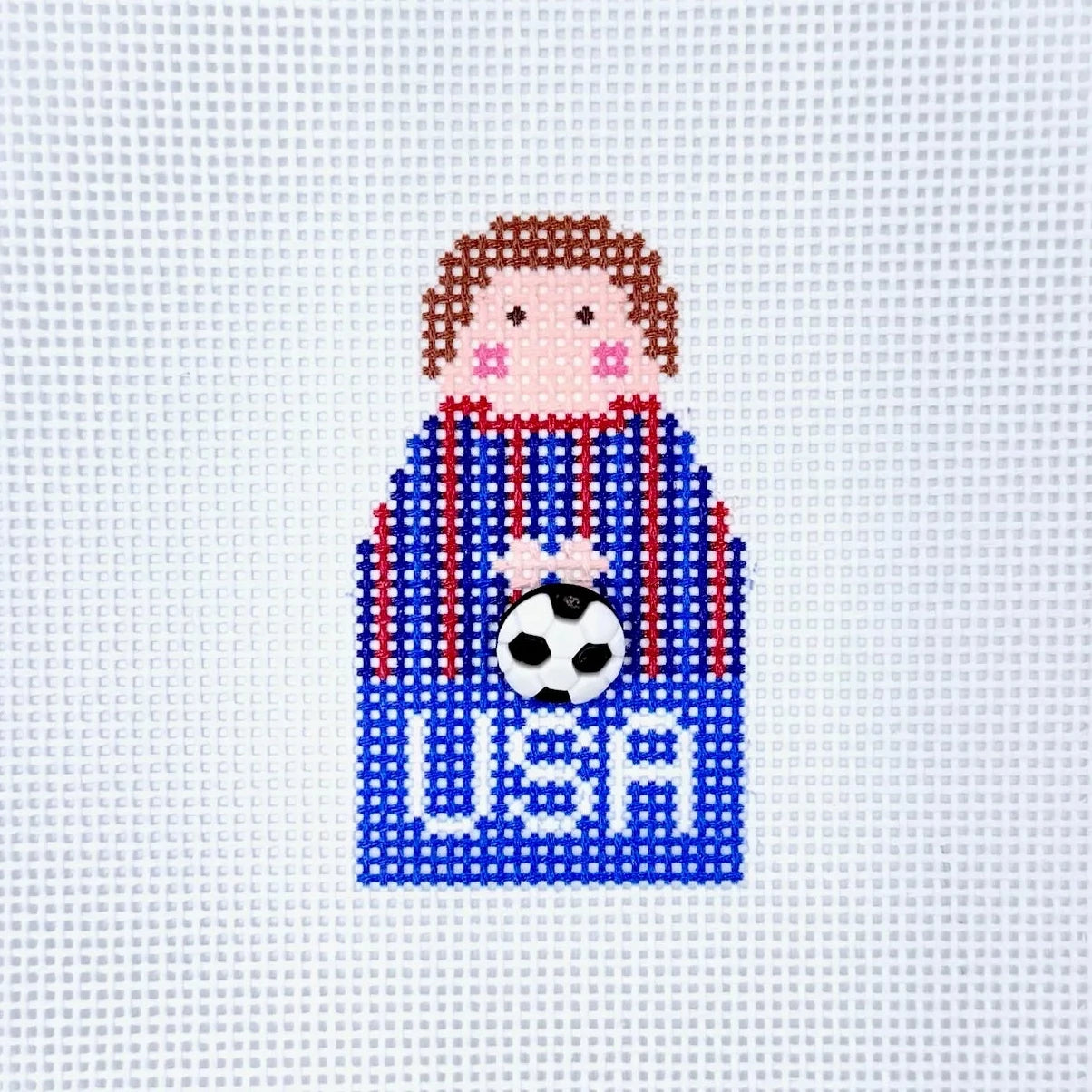 USA Men's Soccer Stitch-It Angel Needlepoint Canvas