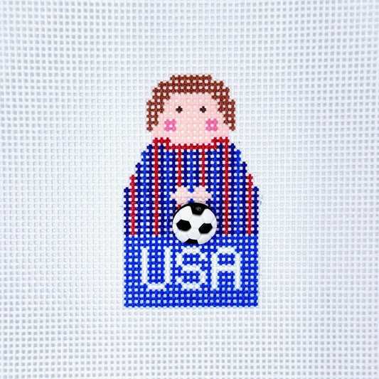 USA Men's Soccer Stitch-It Angel Needlepoint Canvas