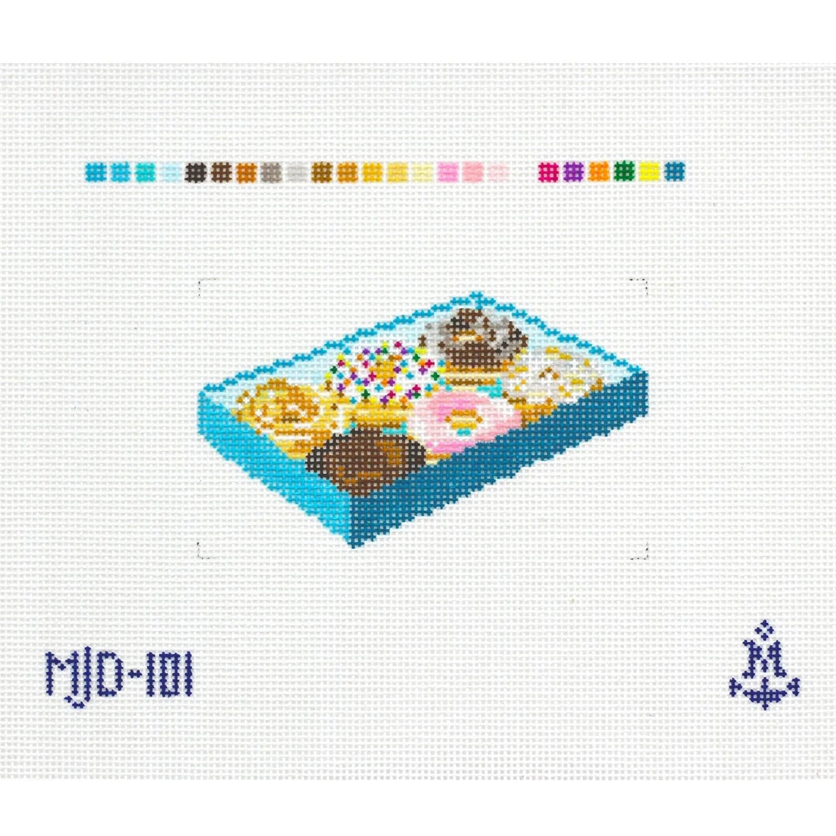 Box of Donuts Needlepoint Canvas