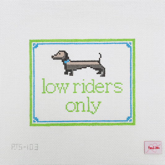 Low Riders Only Needlepoint Canvas