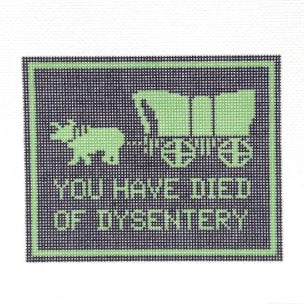 Oregon Trail Dysentery Needlepoint Canvas