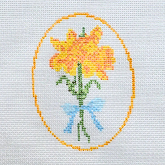10th Year Anniversary Daffodils (Flower Series) Needlepoint Canvas
