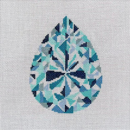 Engagement Diamond - Pear Cut Needlepoint Canvas