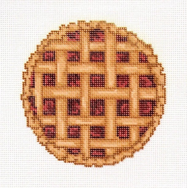 Strawberry Pie Round Needlepoint Canvas