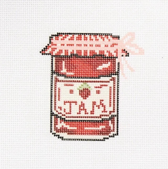 Strawberry Jam Needlepoint Canvas