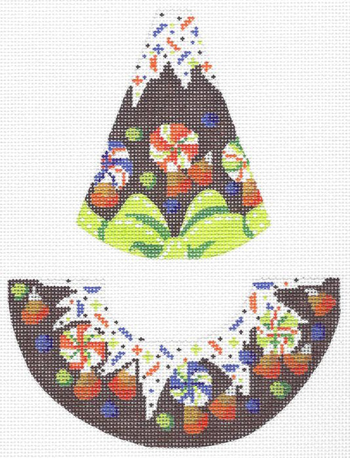 3D Sweet Tooth Witch Hat Needlepoint Canvas