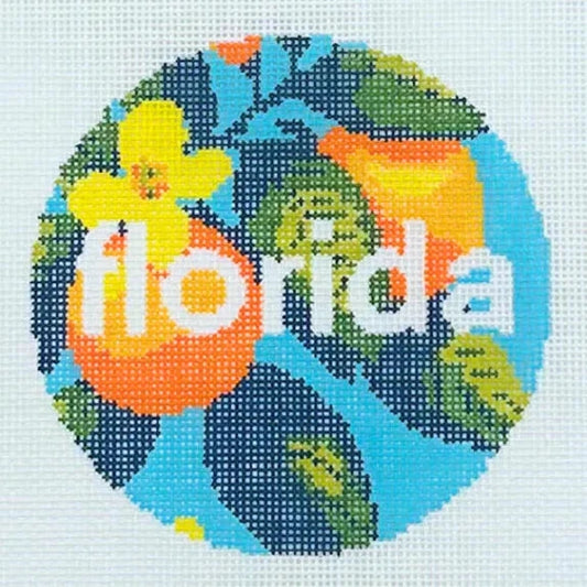 Florida Round (50 States Collection) Needlepoint Canvas