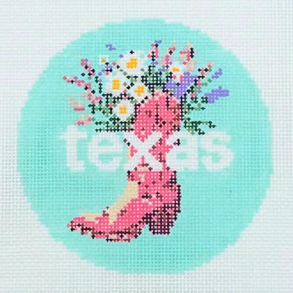 Texas Round (50 States Collection) Needlepoint Canvas