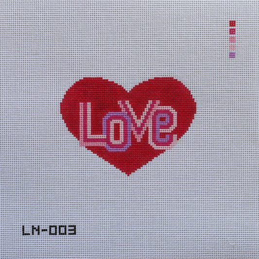 Love Heart Needlepoint Canvas