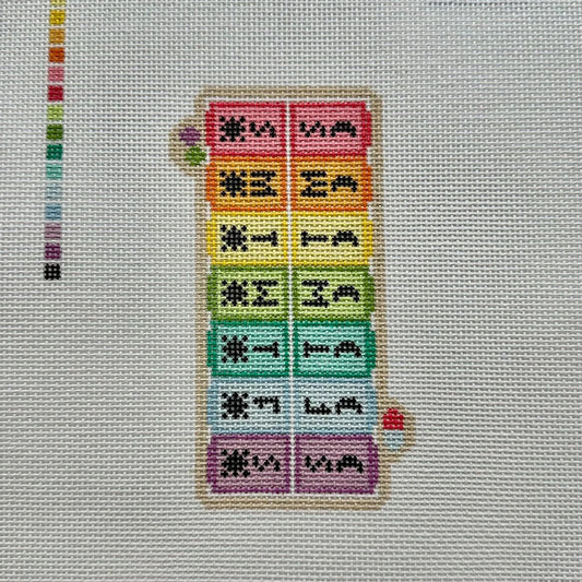 Pill Organizer Needlepoint Canvas