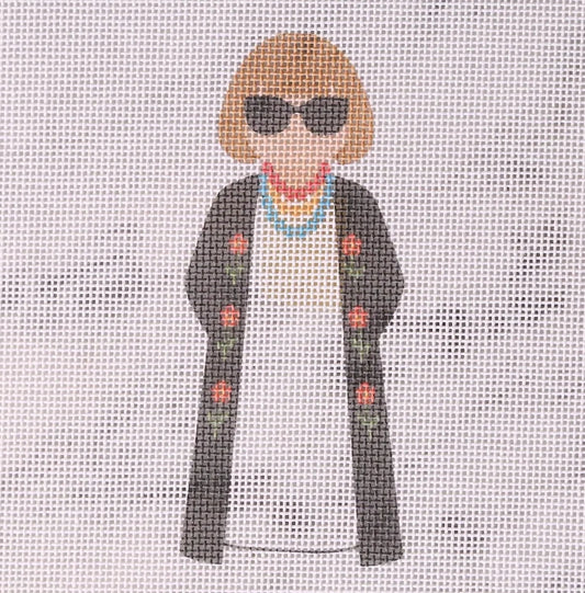 Anna Wintour Needlepoint Canvas