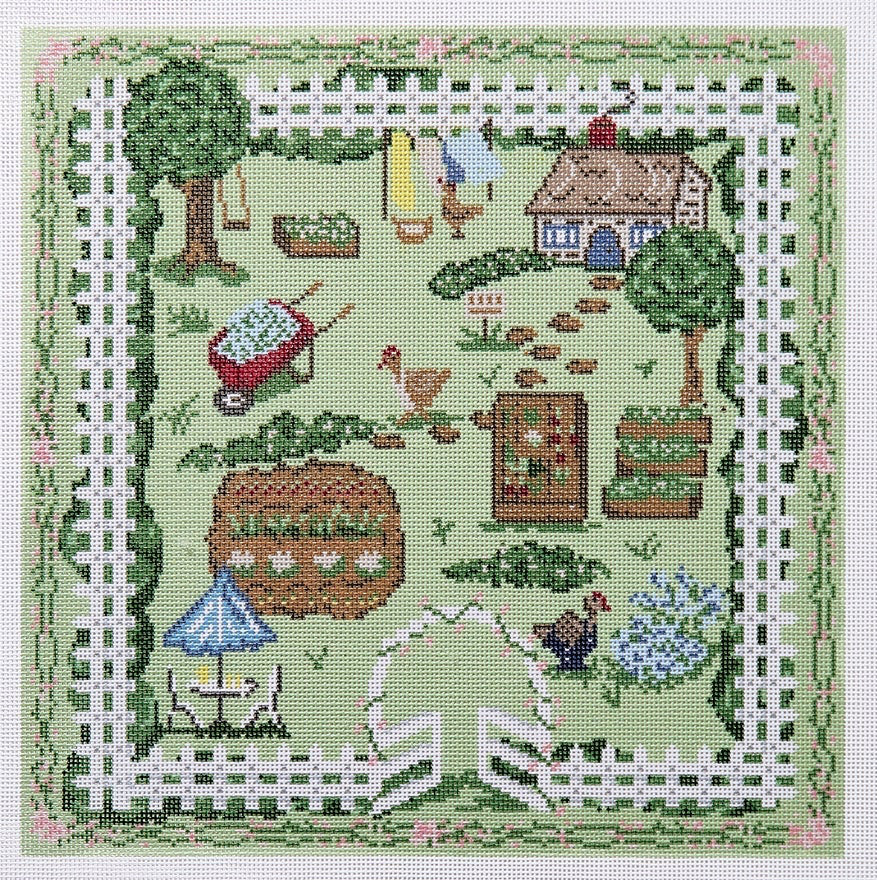 Dolly's Garden Needlepoint Canvas