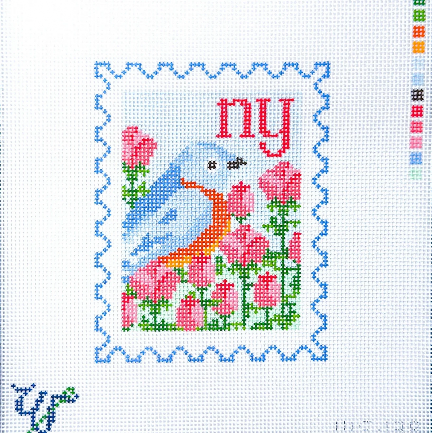 New York Stamp Needlepoint Canvas