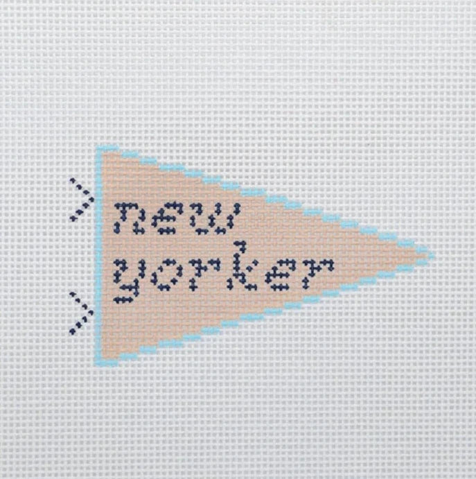 New Yorker Pennant Needlepoint Canvas