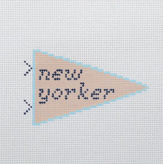 New Yorker Pennant Needlepoint Canvas
