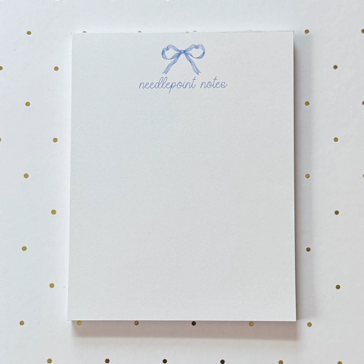 Blue Bow Needlepoint Notes Notepad