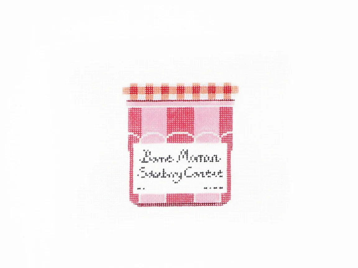 Jam Jar - Strawberry Needlepoint Canvas