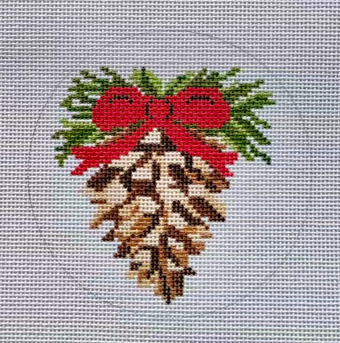Winter Pinecone Needlepoint Canvas