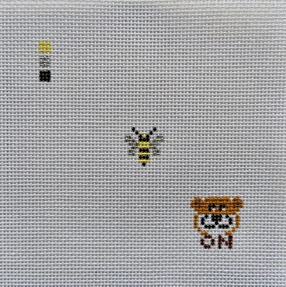 Mini Bumble Bee Needlepoint Canvas