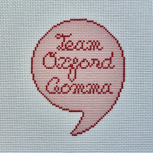 Team Oxford Comma Needlepoint Canvas
