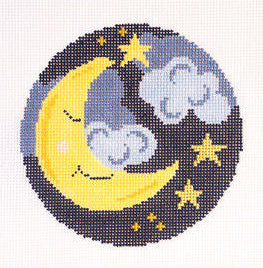 Twinkle Twinkle Round Needlepoint Canvas