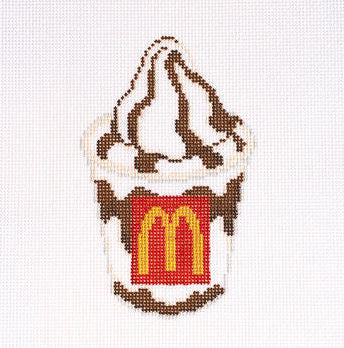 Ice Cream Cup Needlepoint Canvas