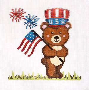 American Bear Needlepoint Canvas
