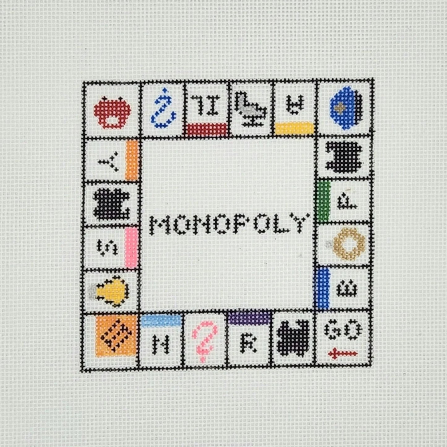 Mini Monopoly Needlepoint Canvas