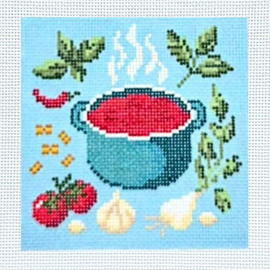 Sunday Sauce Needlepoint Canvas