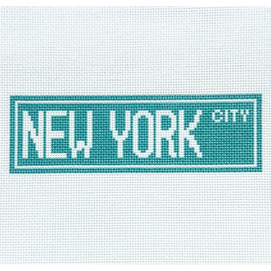 NYC Street Sign (18 Mesh) Needlepoint Canvas