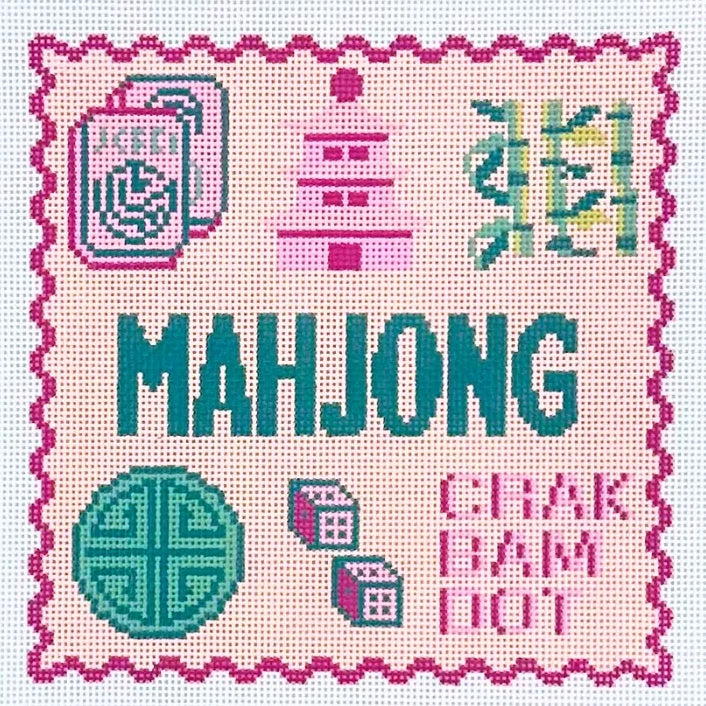 Mahjong Tray Insert Needlepoint Canvas