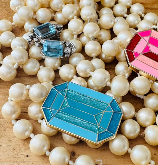Teal Gem Needle Minder