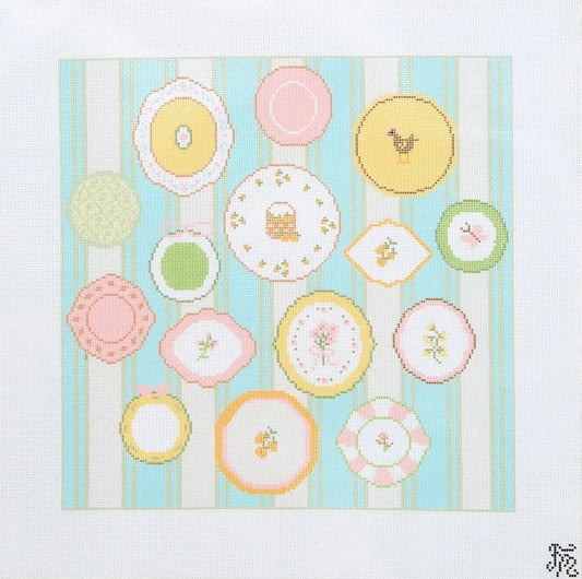 Large Plate Wall Needlepoint Canvas