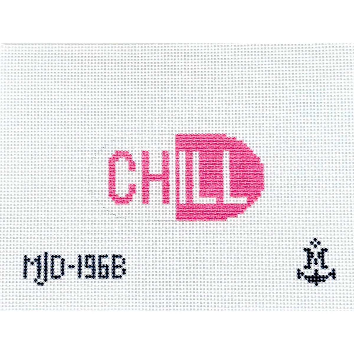 Mini Pink Chill Pill Needlepoint Canvas