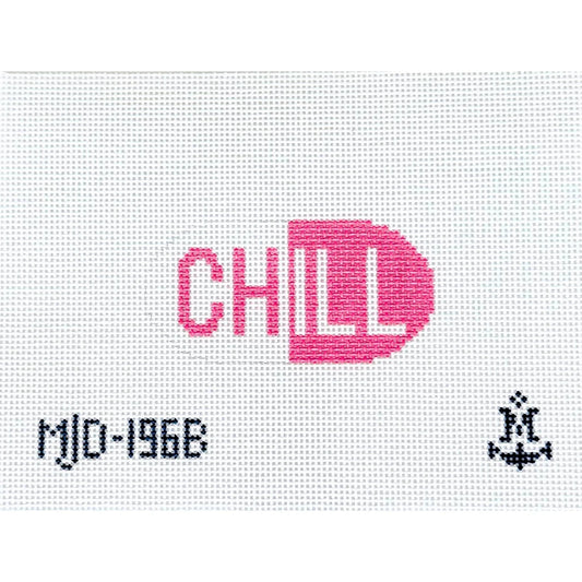 Mini Pink Chill Pill Needlepoint Canvas
