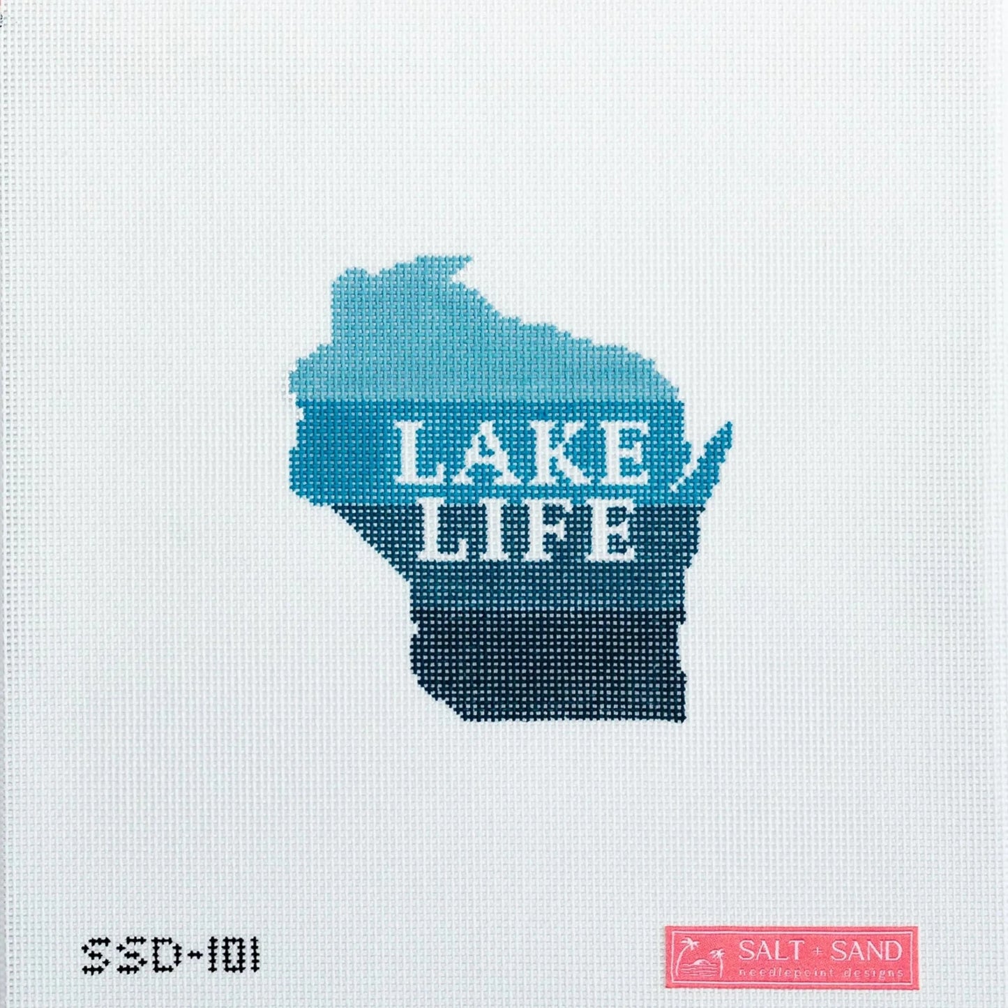 Lake Life Wisconsin Needlepoint Canvas