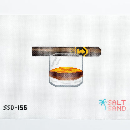 Burbon & Cigar Needlepoint Canvas