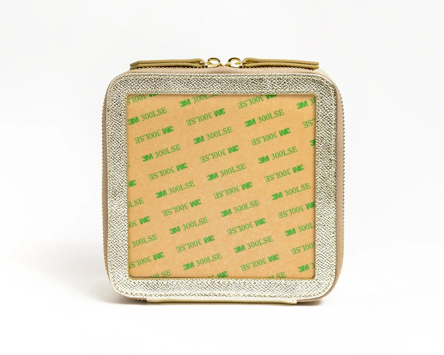 Self Finishing Set: Floral Canvas & 6" Gold Leather Jewelry Box
