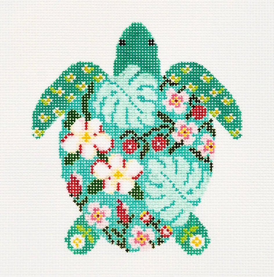 Tilly the Turtle Needlepoint Canvas