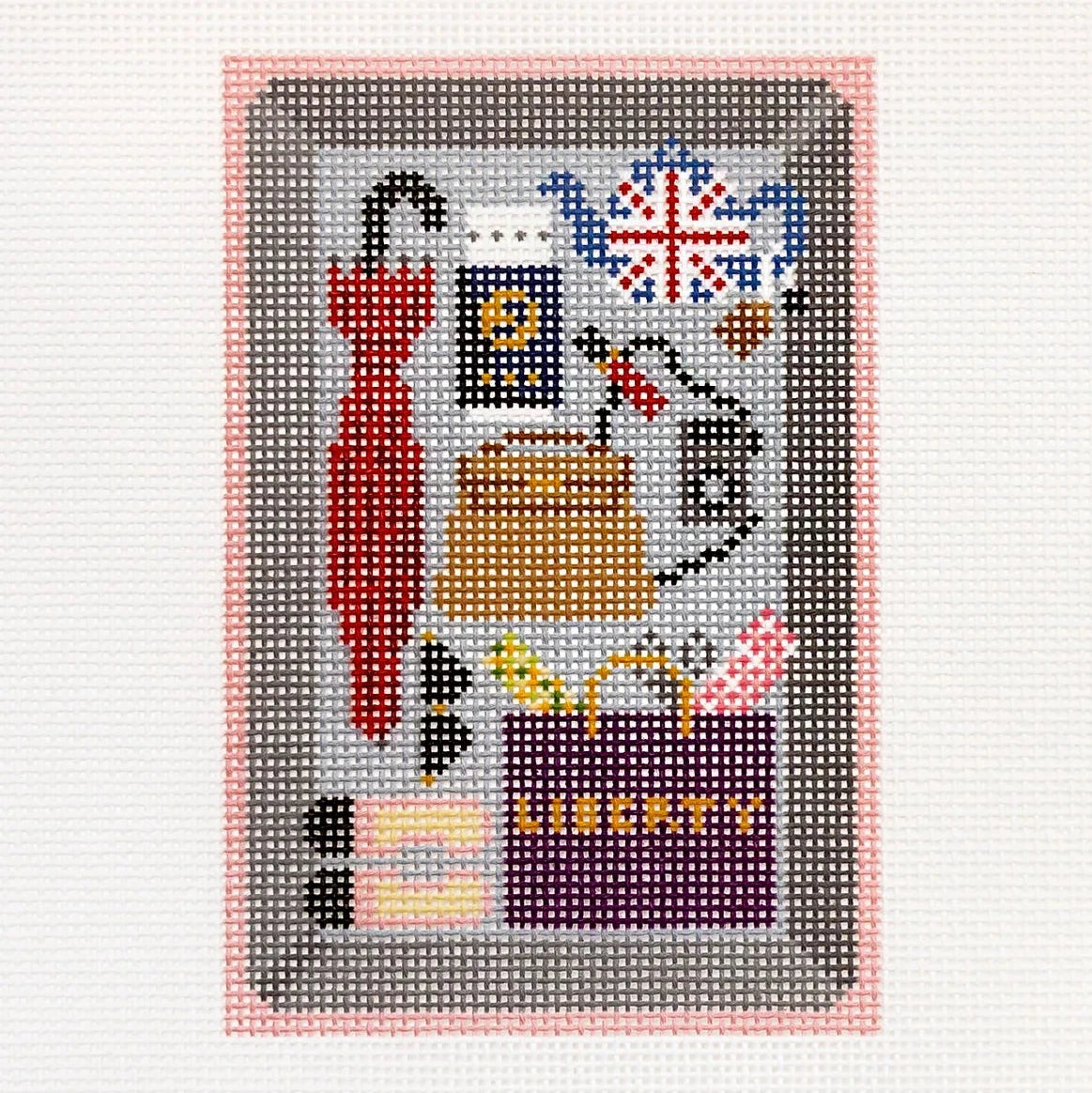 London Airport Bin Needlepoint Canvas