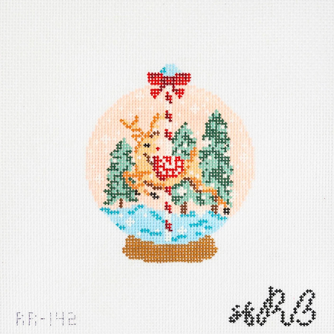 Winter Wonderland Snow Globe Needlepoint Canvas